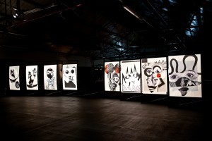 Quentin Jones with Robert Storey, The Fractured and the Feline, installation view at The Vinyl Factory Space credit Marco Walker _5